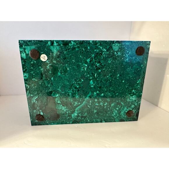 Genuine Malachite Jewelry Box 7.75"x5.5"x3.25" Hinged DRC Congo - Picture 7 of 7